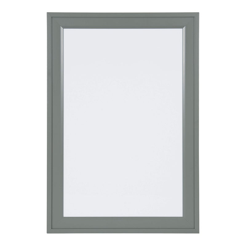 DesignOvation Bosc Decorative Framed Magnetic Dry Erase Board, Gray, 18.5x27.5 - Image 1